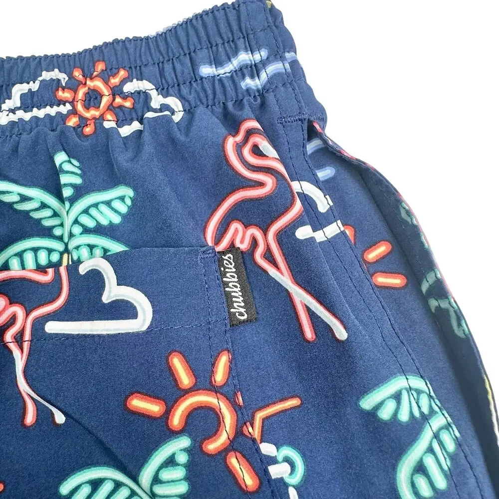 Chubbies | Men | The Neon Lights Beach Pool Party Lined Swim Trunks | Large
